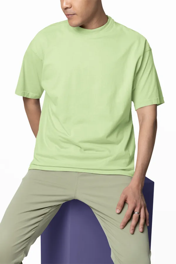Sage_Green_Unisex_Oversized_Plain_Cotton_T-Shirt