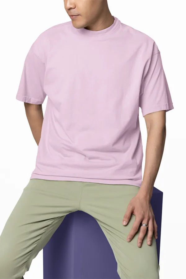 Lavender__Unisex_Oversized_Plain_Cotton_T-Shirt