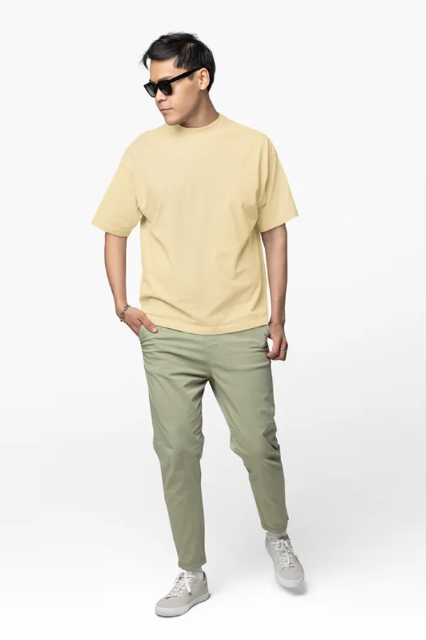 Beige__Unisex_Oversized_Plain_Cotton_T-Shirt