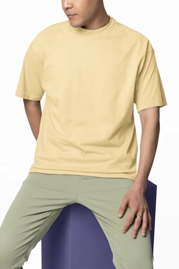 Beige__Unisex_Oversized_Plain_Cotton_T-Shirt