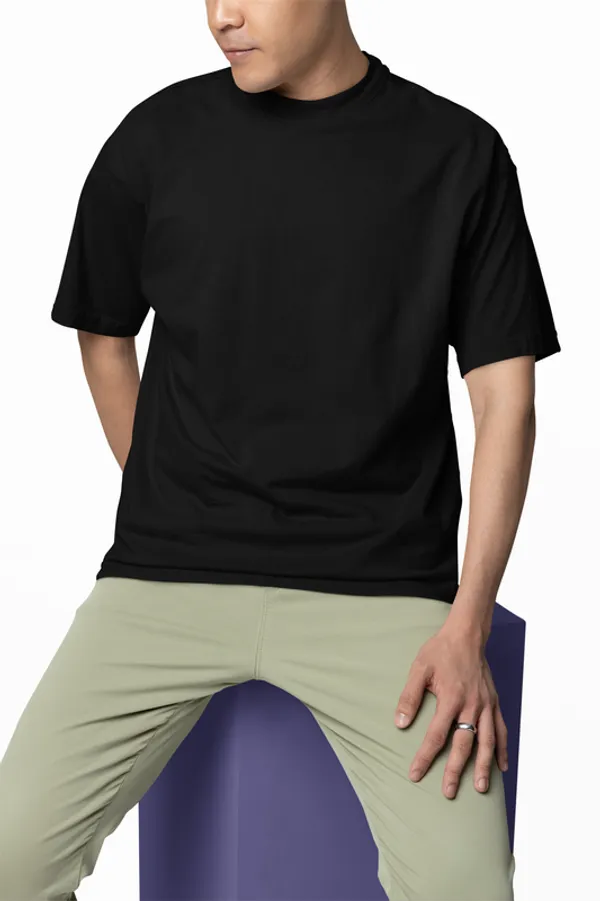 Black_Unisex_Oversized_Plain_Cotton_T-Shirt