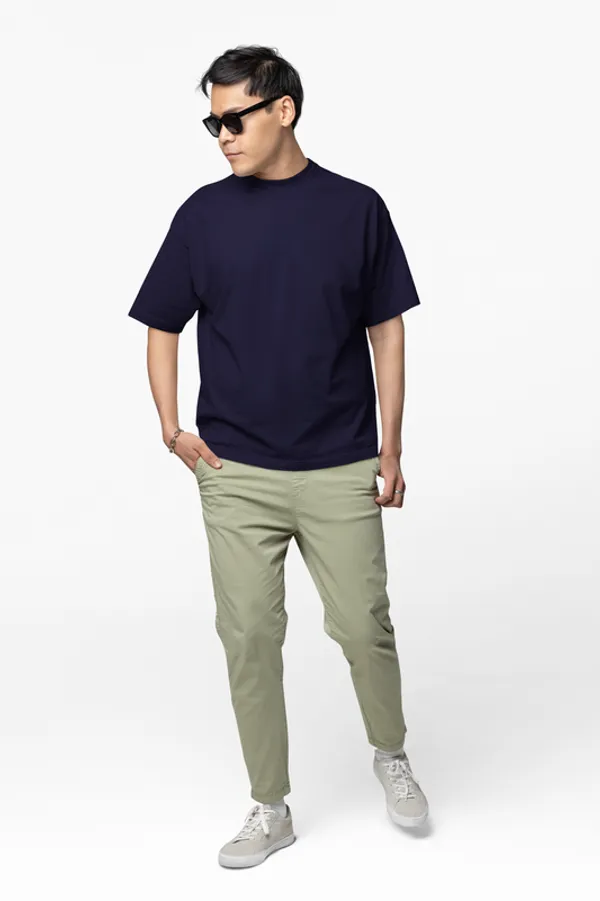 Navy_Blue_Unisex_Oversized_Plain_Cotton_T-Shirt