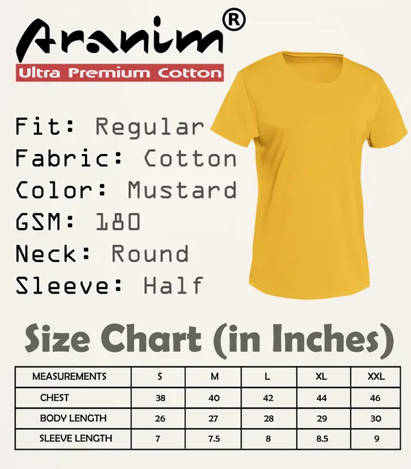 Mustard_Round_Neck_Half_Sleeve_Regular_Fit_Solid_Cotton_T-Shirt_for_Men_and_Women