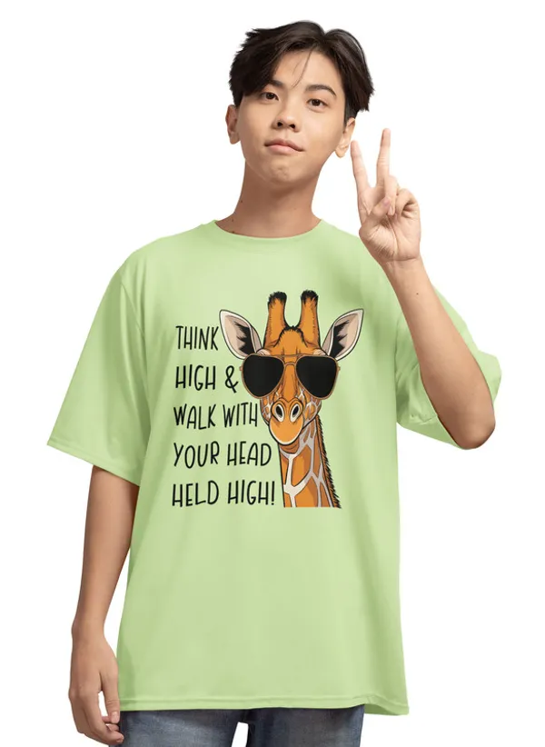 Think_High-_Sage_Green,_Oversized,_Unisex,_Funny_Graphic_Prined_T-Shirt