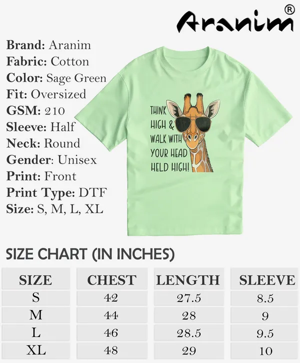 Think_High-_Sage_Green,_Oversized,_Unisex,_Funny_Graphic_Prined_T-Shirt
