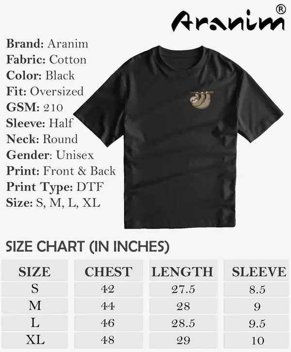 Black_Unisex_'Hang_On'_Back_Printed_Oversized_Cotton_T-Shirt