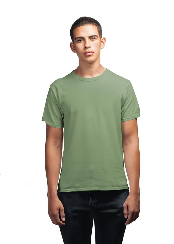 Sage_Green_Round_Neck_Half_Sleeve_Regular_Fit_Solid_Cotton_T-Shirt_for_Men_and_Women