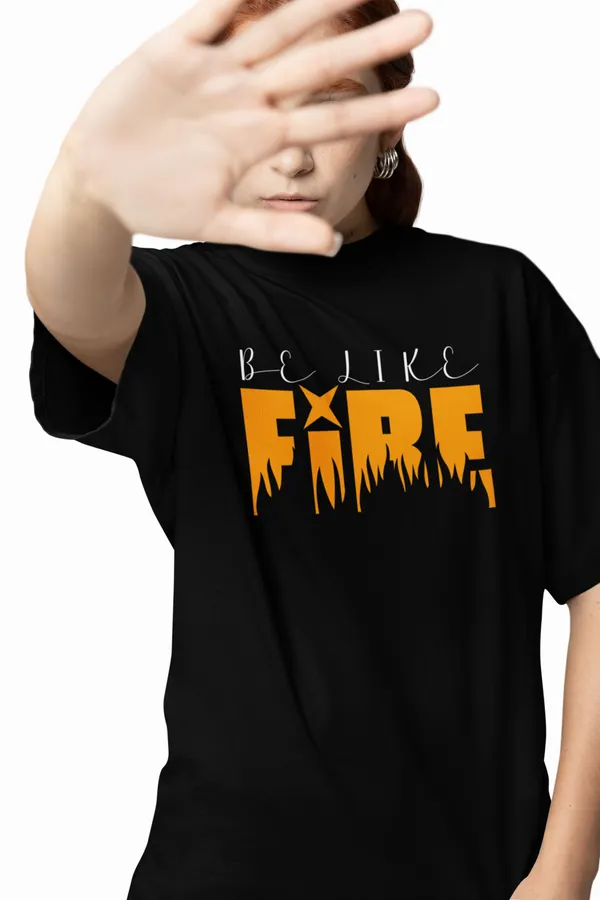 Black_Unisex_'Fire'_Beige__Oversized_Printed_Cotton_T-Shirt