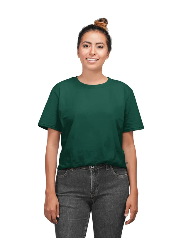 Bottle_Green_Round_Neck_Half_Sleeve_Regular_Fit_Solid_Cotton_T-Shirt_for_Men_and_Women