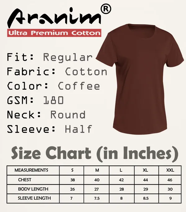 Coffee_Brown_Round_Neck_Half_Sleeve_Regular_Fit_Solid_Cotton_T-Shirt_for_Men_and_Women