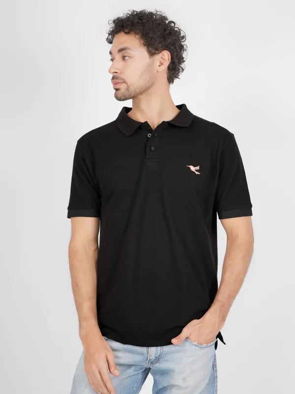 Men’s_Premium_Solid_Black_Polo_T-Shirt_|_Cotton_Blend_Half_Sleeve_Collar_T-Shirt_for_Casual_&_Smart_Wear