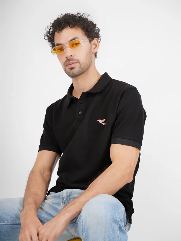 Men’s_Premium_Solid_Black_Polo_T-Shirt_|_Cotton_Blend_Half_Sleeve_Collar_T-Shirt_for_Casual_&_Smart_Wear