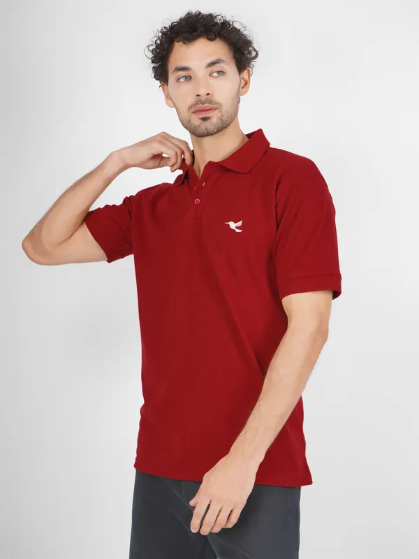 Men’s_Premium_Solid_Red_Polo_T-Shirt_|_Cotton_Blend_Half_Sleeve_Casual_Collar_T-Shirt_for_Men