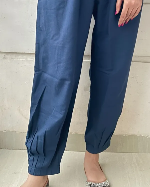 Blue_Cotton_Solid_Afghani_Pant_For_Women