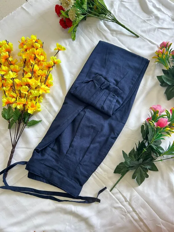 Blue_Cotton_Solid_Afghani_Pant_For_Women