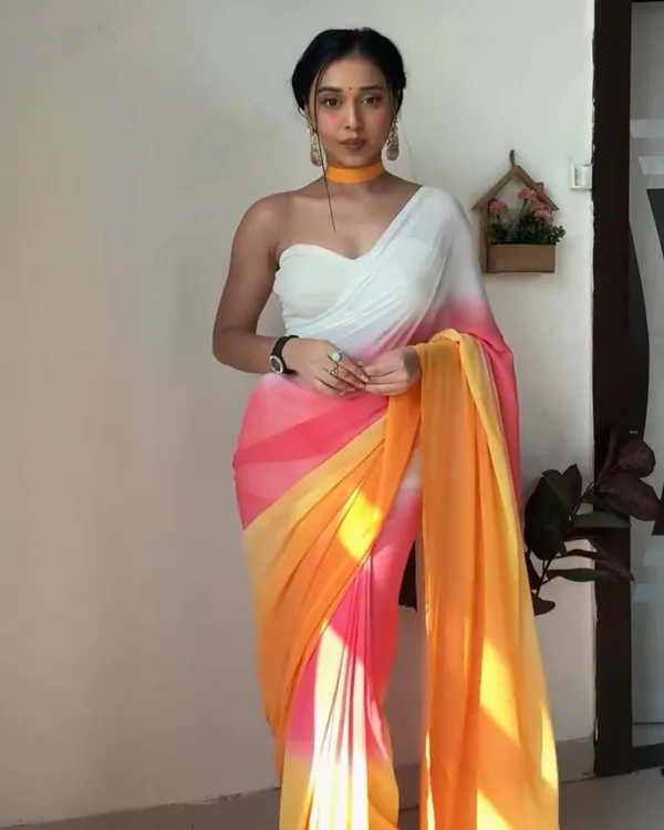 Muti_Color_1-Minute_Ready_To_Wear_Georgette_Saree_With_Blouse_Piece
