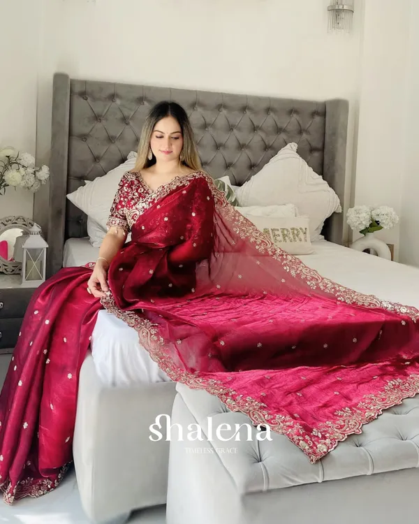 Nemesis_Red_Embroidery_Work_Fancy_Silk_Saree_With_Engrossing_Full_Stitched_Blouse