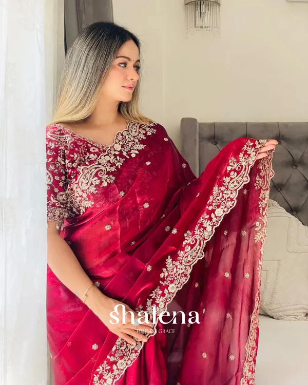 Nemesis_Red_Embroidery_Work_Fancy_Silk_Saree_With_Engrossing_Full_Stitched_Blouse