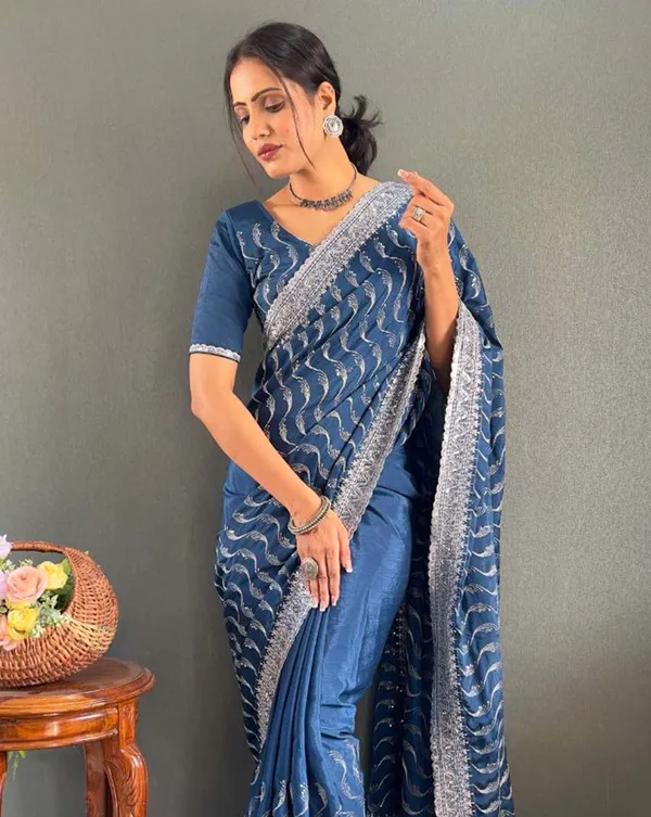 Neavy_blue__Color_1_-_Minute_Ready_to_Wear_Chinnon_Silk_Saree_with_Unstitch_Blouse_Piece