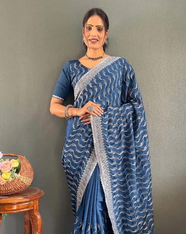 Neavy_blue__Color_1_-_Minute_Ready_to_Wear_Chinnon_Silk_Saree_with_Unstitch_Blouse_Piece