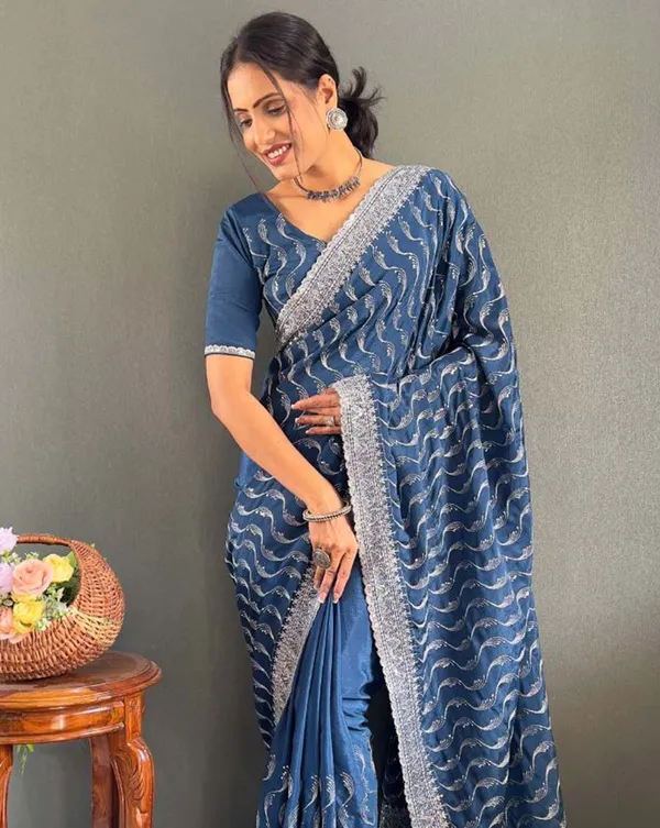 Neavy_blue__Color_1_-_Minute_Ready_to_Wear_Chinnon_Silk_Saree_with_Unstitch_Blouse_Piece