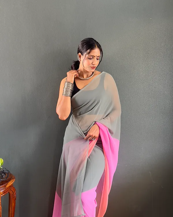 Grey_And_Pink_Color_1-Minute_Ready_To_Wear_Georgette_Saree_With_Blouse_Piece