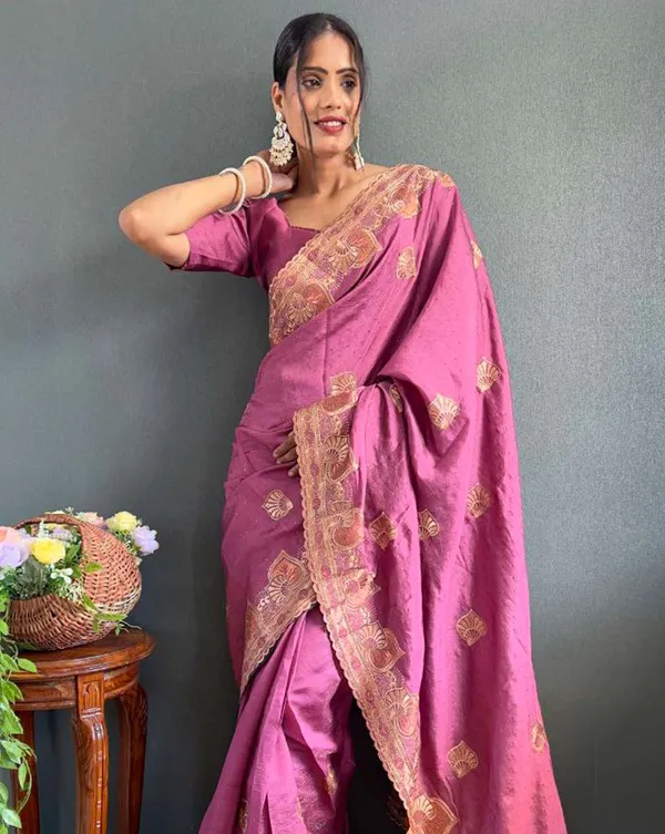 Light_purple_Color_1_-_Minute_Ready_to_Wear_Vichitra_silk_Saree_with_Unstitch_Blouse_Piece