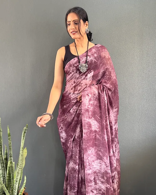 Purple_Color_1-Minute_Ready_To_Wear_Georgette_Saree_With_Blouse_Piece