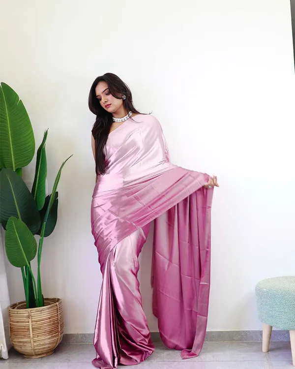 Pink_Colour_1-Minute_Ready_To_Wear_Chiffon_Saree_With_Blouse_Piece