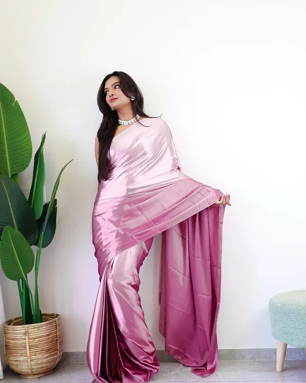Pink_Colour_1-Minute_Ready_To_Wear_Chiffon_Saree_With_Blouse_Piece