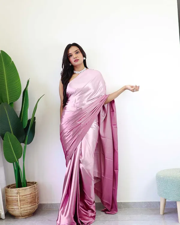 Pink_Colour_1-Minute_Ready_To_Wear_Chiffon_Saree_With_Blouse_Piece