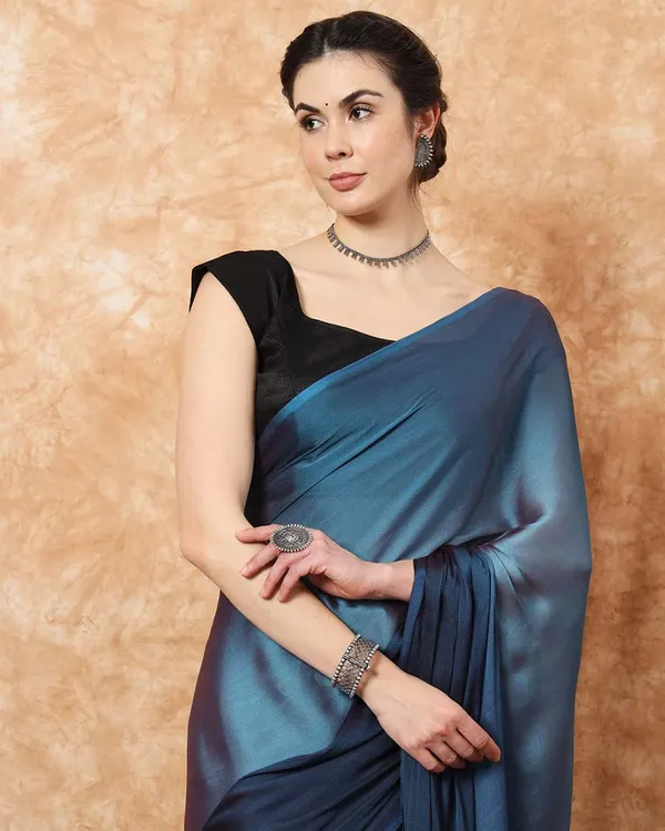 Rama_Color_1-Minute_Ready_To_Wear_Naylon_Saree_With_Blouse_Piece