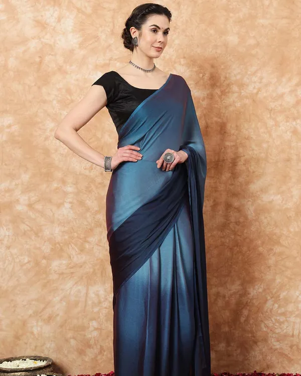 Rama_Color_1-Minute_Ready_To_Wear_Naylon_Saree_With_Blouse_Piece