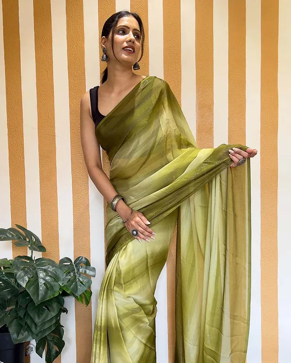 Mahendi_Color_1-Minute_Ready_To_Wear_Naylon_Saree_With_Blouse_Piece
