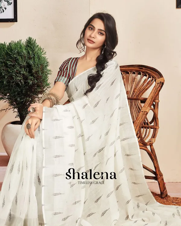 White_Color_1_-_Minute_Ready_to_Wear_Mulmul_Cotton_Saree_with_Blouse_Piece