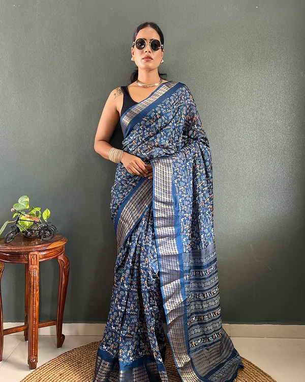 Blue_Color_1-Minute_Ready_To_Wear_Georgette_Saree_With_Blouse_Piece