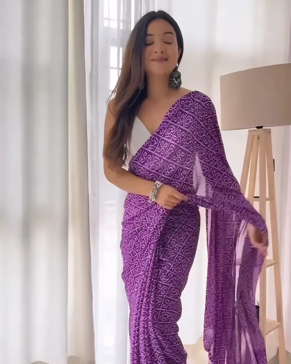 Purple_Color_Georgette_1_-_Minute_Ready_to_Wear_Saree_with_Blouse_Piece