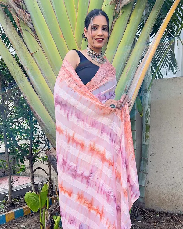 Peach_color_1-Minute_Ready_To_Wear_Naylon_Saree_With_Blouse_Piece