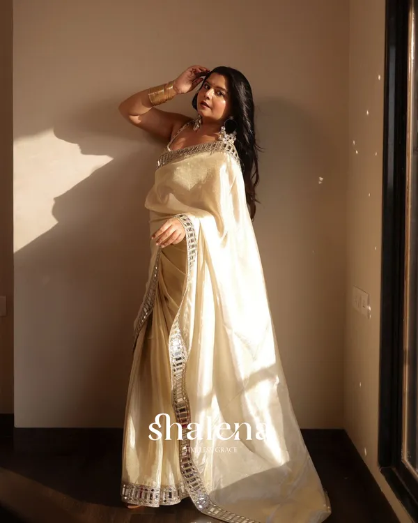 Splendorous_Beige_Satin_Silk_Mirror_Work_Saree_With_Elision_Blouse_Piece