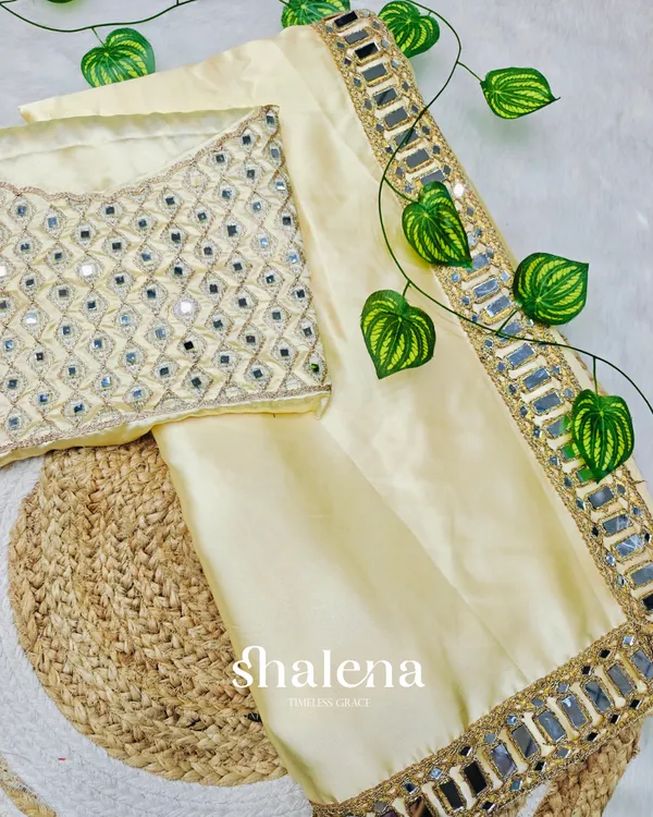 Splendorous_Beige_Satin_Silk_Mirror_Work_Saree_With_Elision_Blouse_Piece