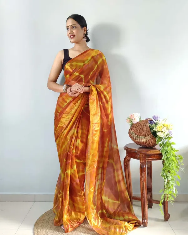 Orange_Color_1-Minute_Ready_To_Wear_Georgette_Saree_With_Blouse_Piece