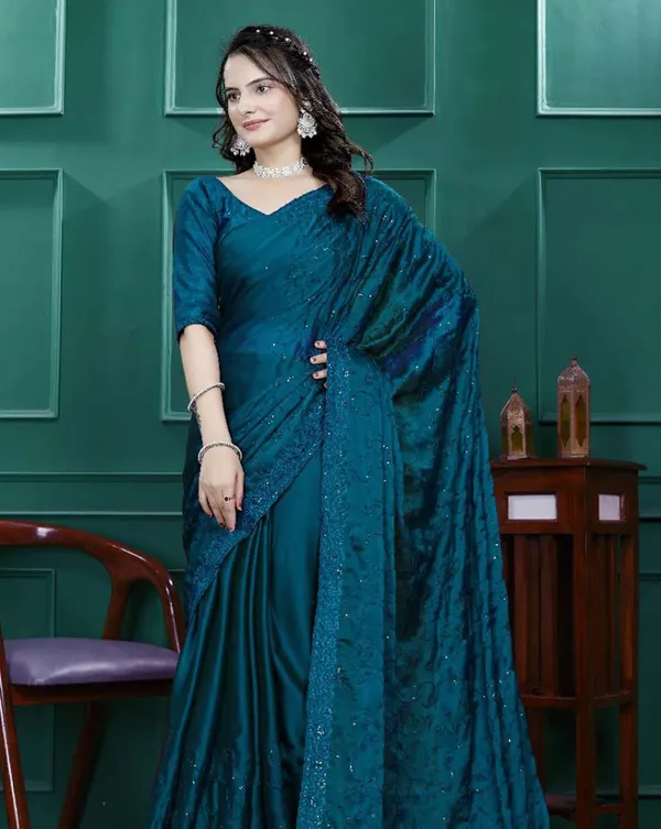 Neavy_blue_Color_1_-_Minute_Ready_to_Wear_Rangoli_Silk_Saree_with_Unstitch_Blouse_Piece