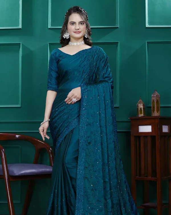 Neavy_blue_Color_1_-_Minute_Ready_to_Wear_Rangoli_Silk_Saree_with_Unstitch_Blouse_Piece