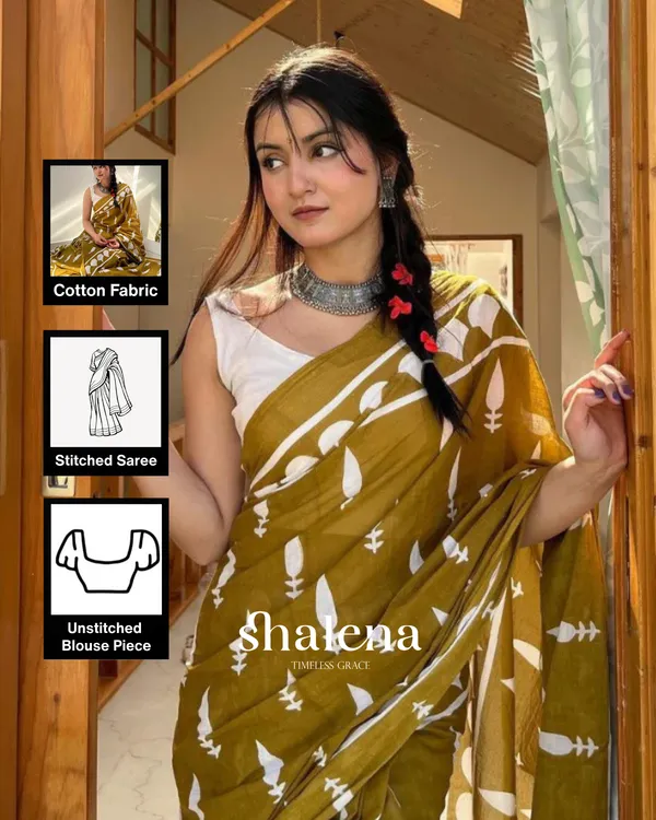 Mustard_Yellow_Color_1_-_Minute_Ready_to_Wear_Mulmul_Cotton_Saree_with_Blouse_Piece