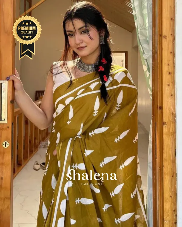 Mustard_Yellow_Color_1_-_Minute_Ready_to_Wear_Mulmul_Cotton_Saree_with_Blouse_Piece