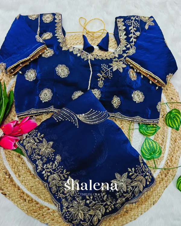 Admirable_Navy_Blue_Fendy_Silk_Sequence_Embroidery_Work_Saree_With_Stitched_Blouse