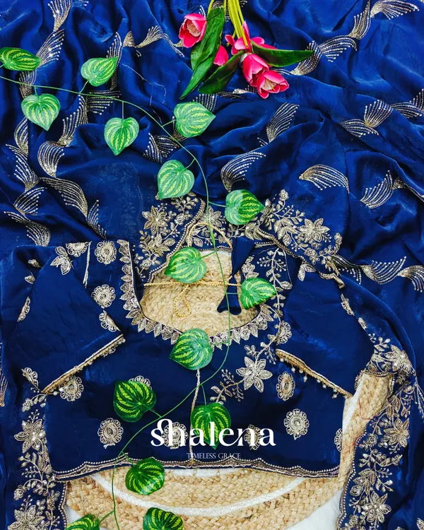 Admirable_Navy_Blue_Fendy_Silk_Sequence_Embroidery_Work_Saree_With_Stitched_Blouse