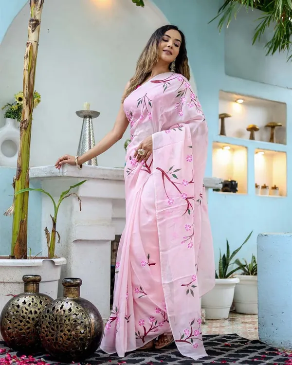 Pink_Color_1-Minute_Ready_To_Wear_Georgette_Saree_With_Blouse_Piece