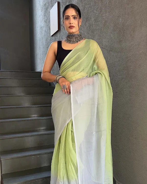 Lemmon_Yellow_Color_1-Minute_Ready_To_Wear_Georgette_Saree_With_Blouse_Piece