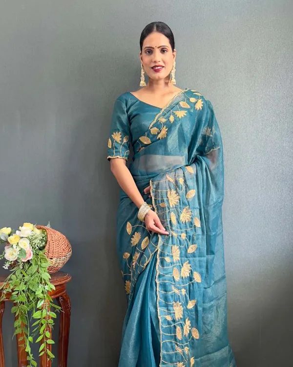 Blue_Color_1_-_Minute_Ready_to_Wear_Silk_Saree_with_Unstitch_Blouse_Piece